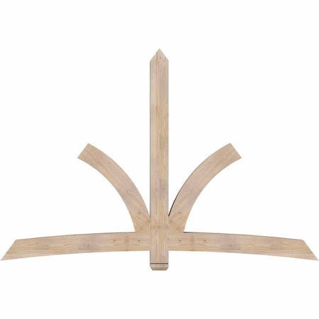 Ekena Millwork Davenport Smooth Timber Gable Bracket, Douglas Fir, 96"W x 64"H x 5 1/2"D x 5 1/2"F, 16/12 Pitch GBW096X64X0606DAV00SDF